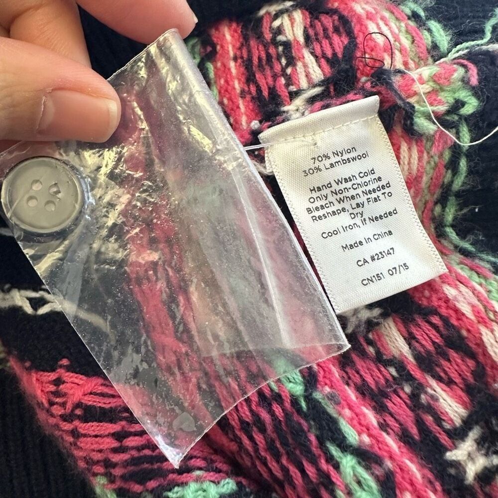 Talbots Multicolor Fair Isle Pattern Lambswool Bl… - image 6